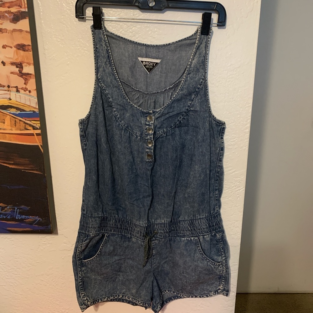 Roxy Denim Sleeveless Romper